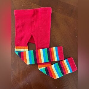 3/$20 juDanzy Toddler Girl Rainbow Footless Tights 2-4 Years NWOT Cotton Blend